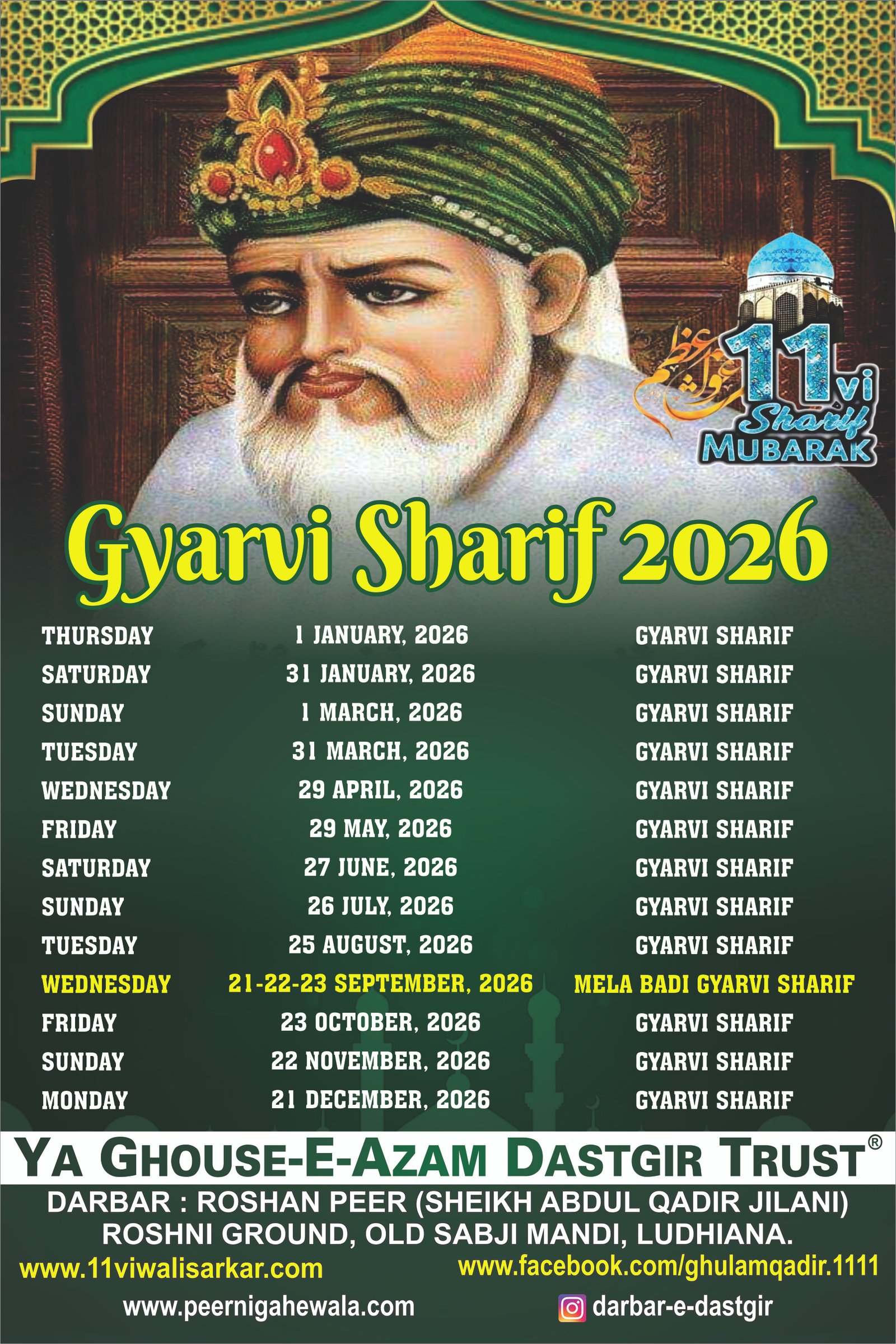 Hazrat Gouns Pak Giarvi Wali Sachi Sarkar Ji